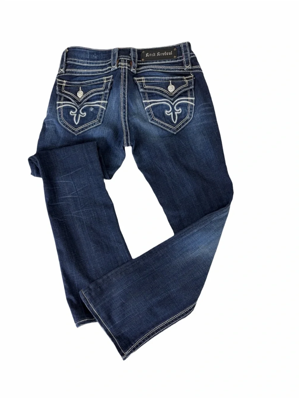 Rock Revival Heather Bootcut Jeans Women's Size 29 Medium Wash EUC Low Rise - Picture 2 of 11